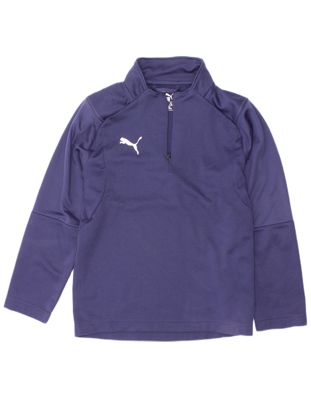 Puma Haut de survêtement à col zippé pour garçon 7-8 ans Bleu marine