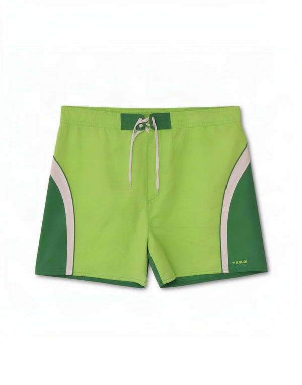 Brugi Short de Bain Homme XL Vert Colorblock Polyester