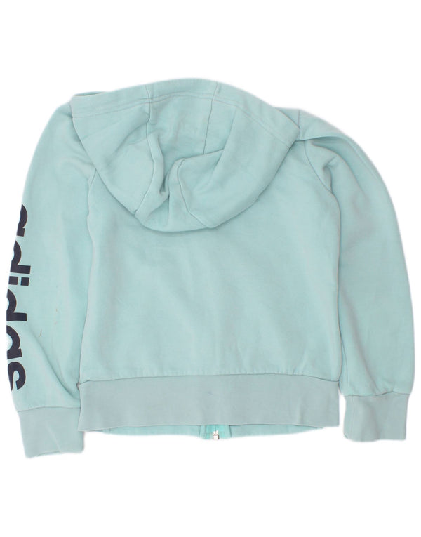 Adidas Pull à capuche zippé graphique pour fille 5-6 ans Bleu