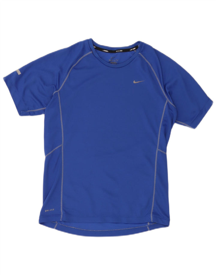 Nike Hommes Dri Fit T-Shirt Haut Petit Bleu