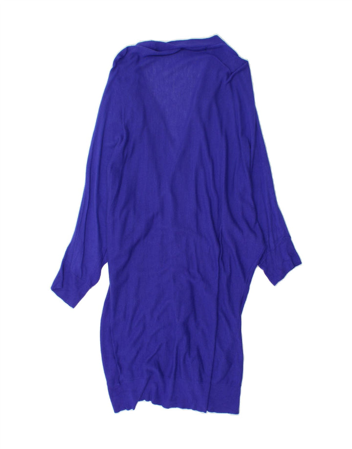 MOSSIMO Womens Longline Open Cardigan Sweater UK 16 Large Blue Nylon Vintage Mossimo and Second-Hand Mossimo from Messina Hembry 