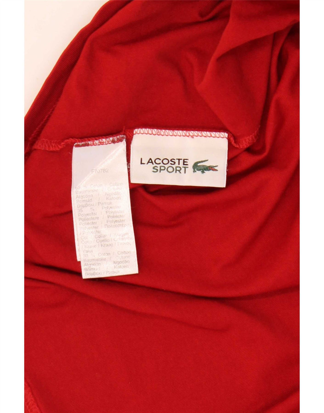 Lacoste T-shirt graphique pour homme Taille 3 Petit coton rouge