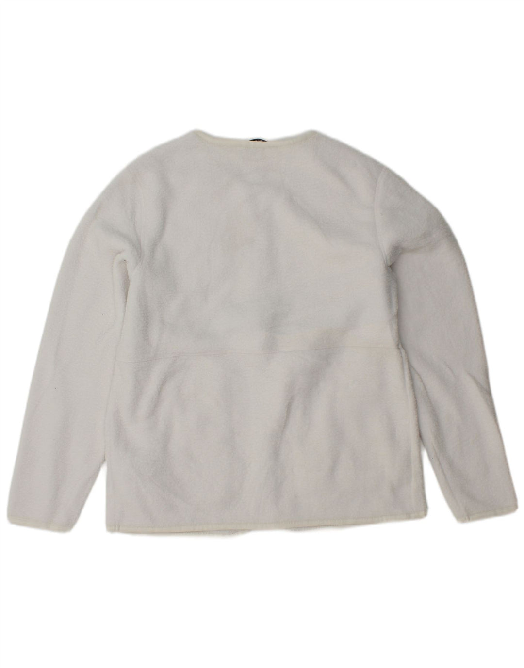 MARKS & SPENCER Veste Polaire Femme UK 10 Petit Blanc Polyester