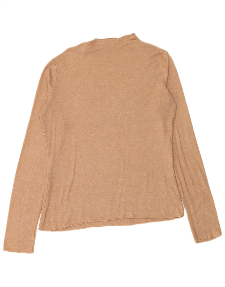 Zara Femme Top Manches Longues UK 16 Large Beige