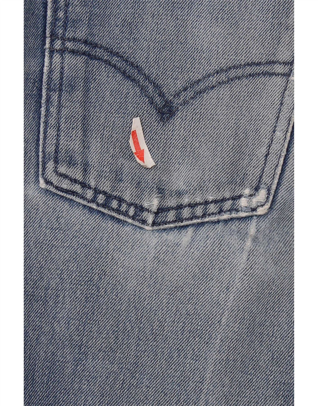 Levi's Jean Droit Effet Déchiré W28 L32 Femme Bleu Coton