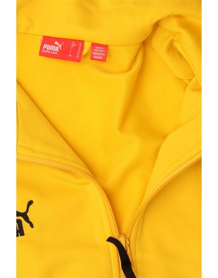 Puma Veste de Survêtement Homme Jaune Moyen Polyester Colorblock