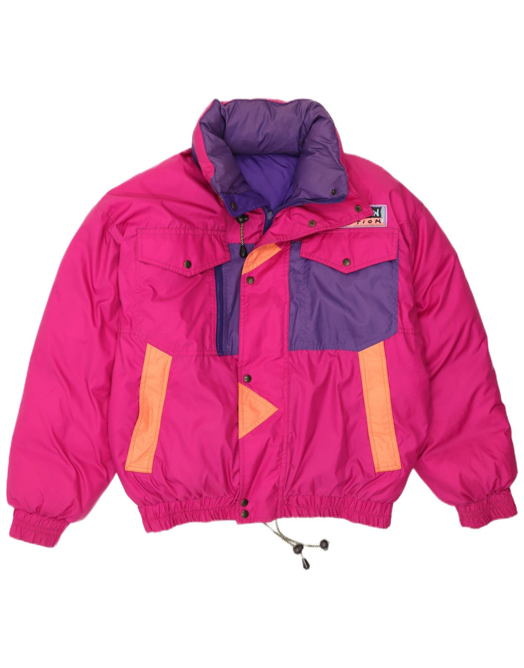 Norvège Veste de ski réversible à capuche pour homme UK 38 Rose moyen Colourblock