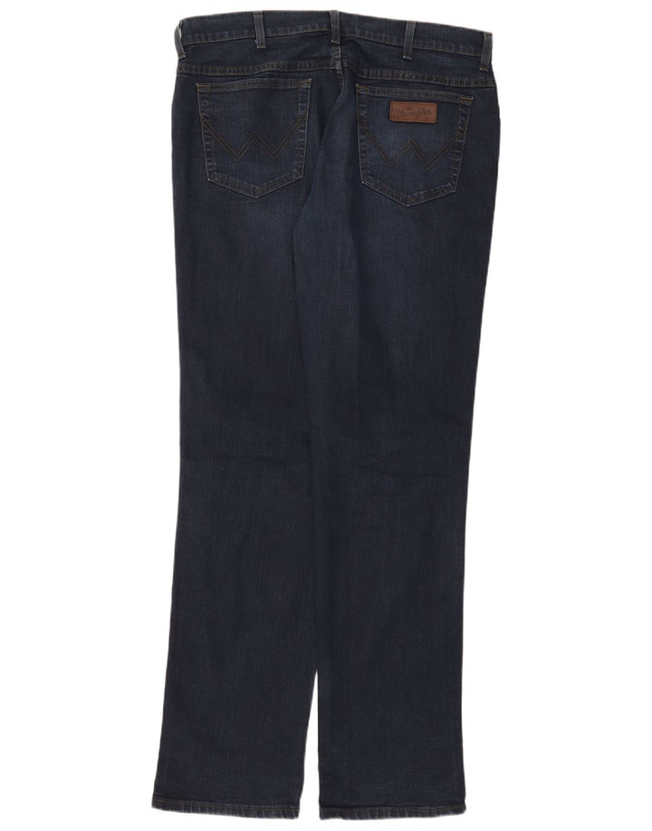 Wrangler Jean droit extensible Texas W38 L36 en coton bleu marine pour homme