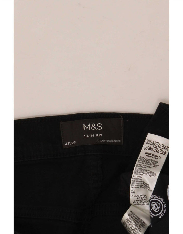 Marks & Spencer Jean Slim Homme W42 L29 Coton Noir