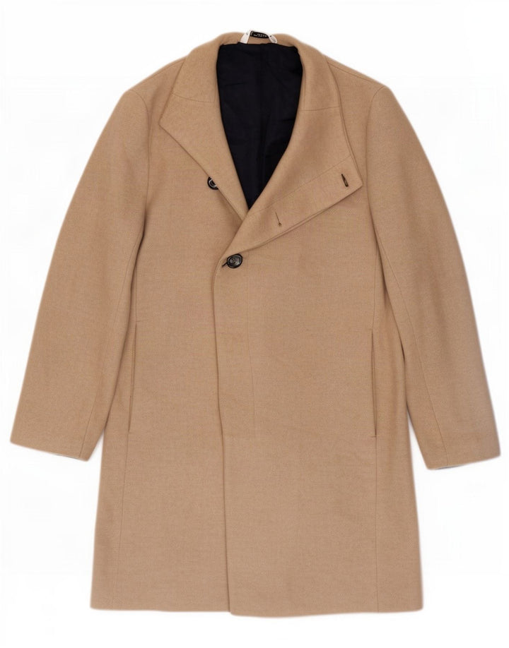 Zara Manteau Homme UK 40 Large Beige Polyamide