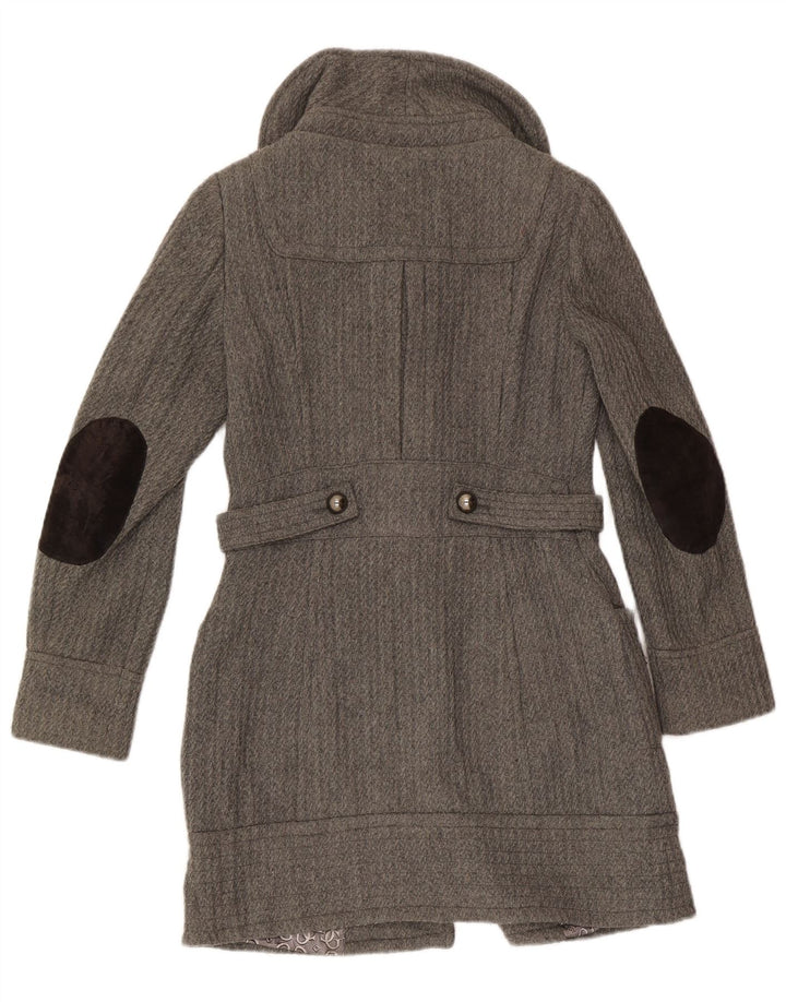 Guess Duffle Coat Femme UK 10 Petit Gris Polyester