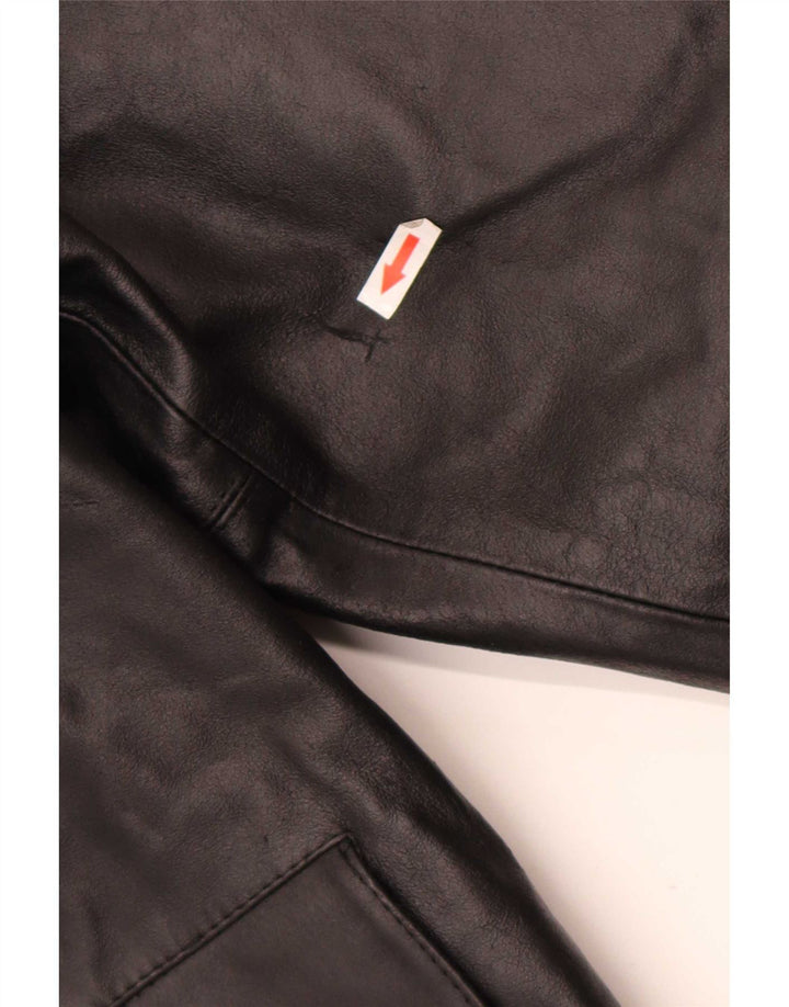 Veste en cuir homme vintage IT 54 2XL Cuir noir