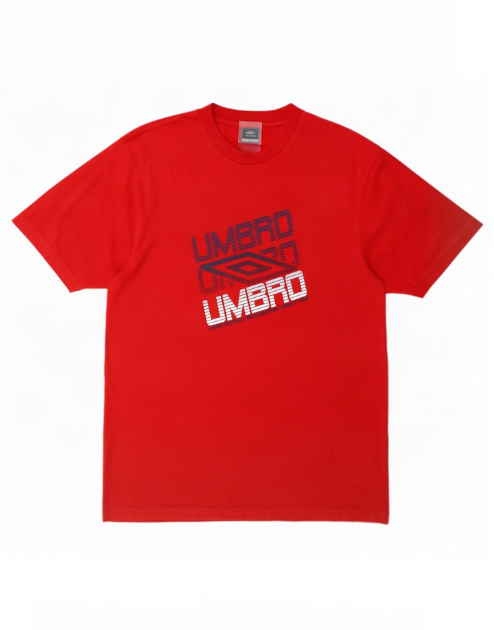 Umbro T-Shirt Graphique Homme Large Rouge Polyester
