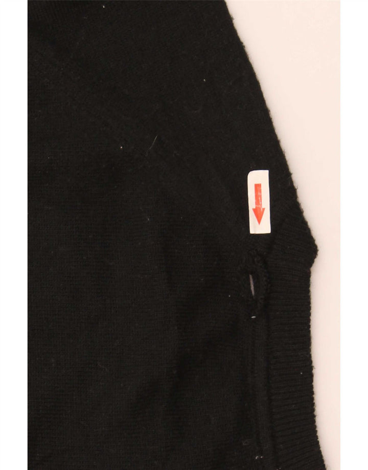 Zara Pull court surdimensionné à col rond pour femme UK 14 Noir moyen