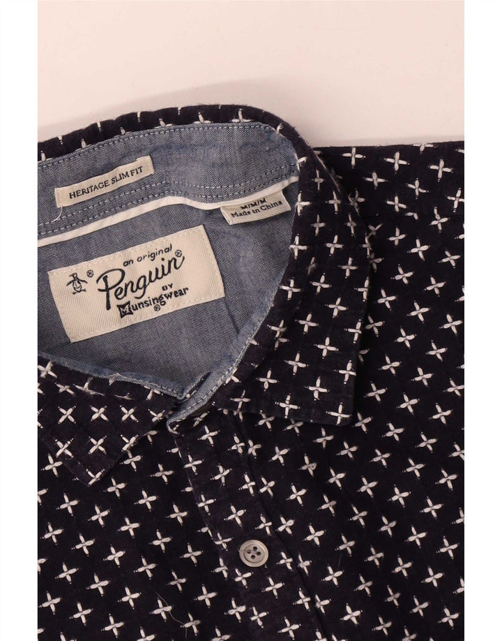 Penguin Chemise Slim Heritage Abstract Pattern Homme Bleu Marine Moyen