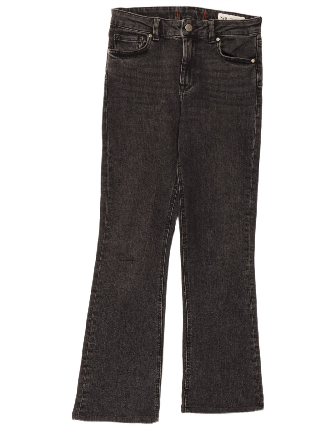 Zara Jeans Bootcut Femme EU 36 XS W26 L27 Gris Coton