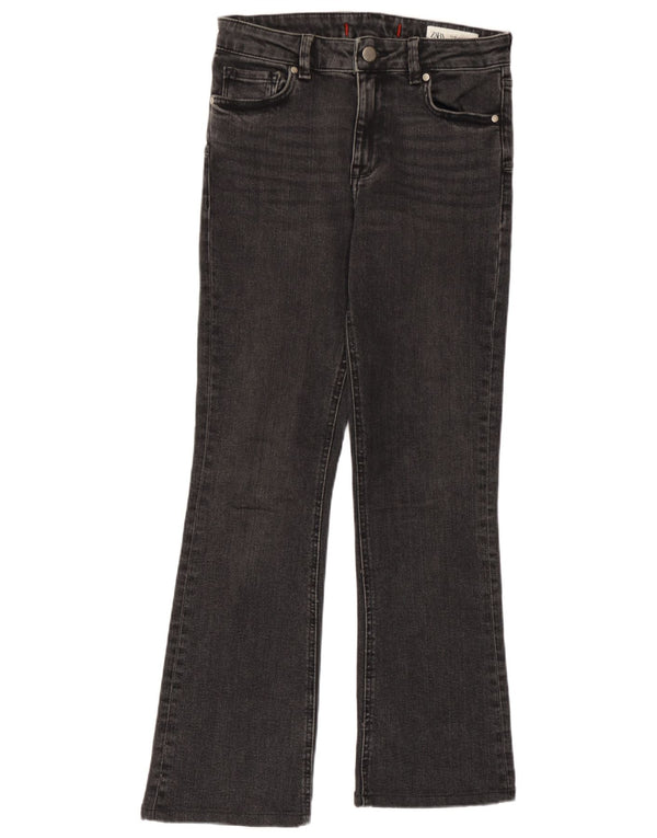 Zara Jeans Bootcut Femme EU 36 XS W26 L27 Gris Coton