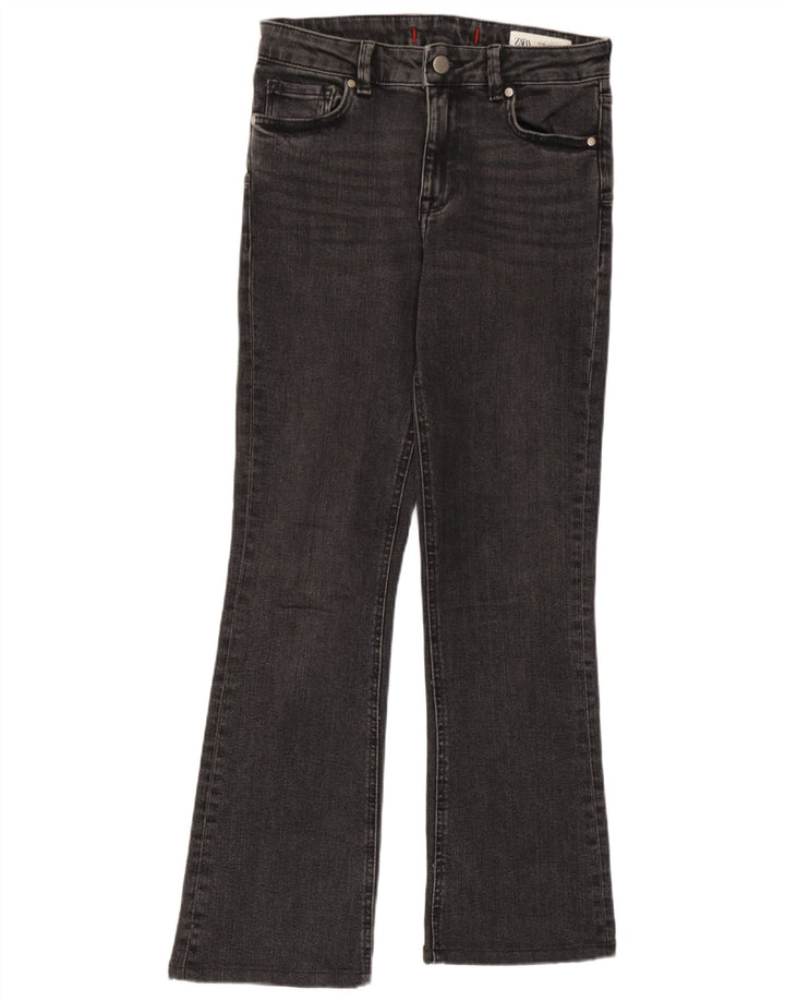 Zara Jeans Bootcut Femme EU 36 XS W26 L27 Gris Coton