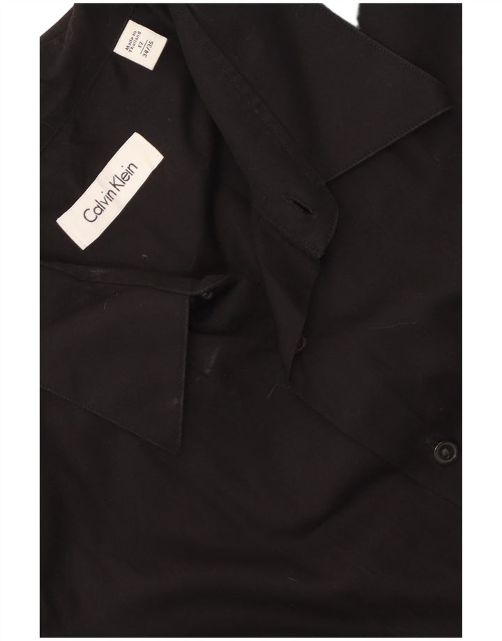 Calvin Klein Chemise Homme Taille 17 XL Coton Noir