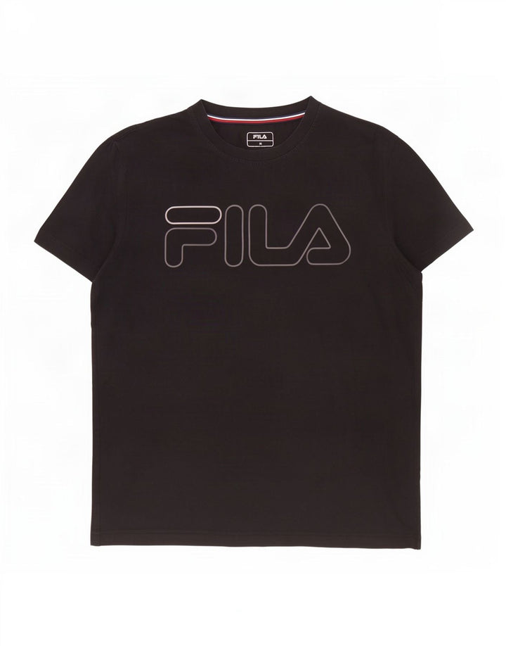 Fila T-Shirt Graphique Homme Noir Moyen Coton