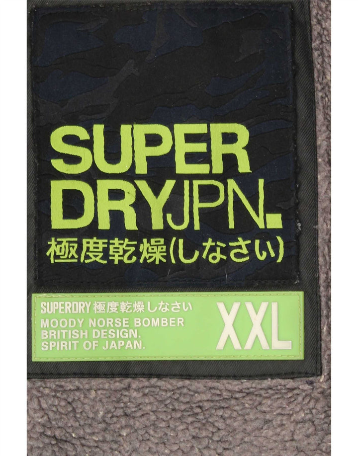 Superdry Veste en coton ciré pour homme UK 44 2XL Noir