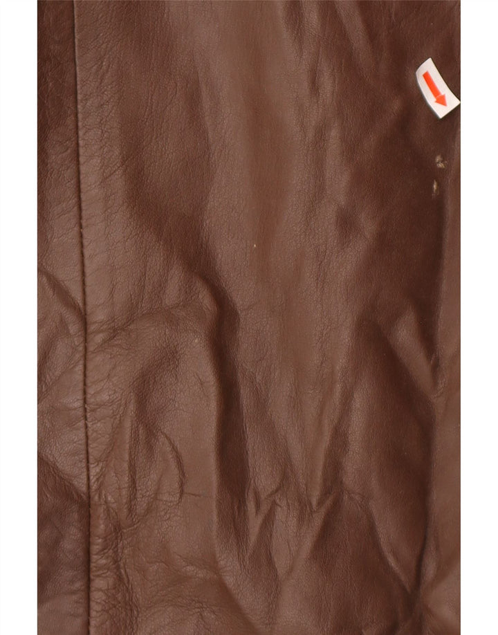 Camox Manteau en cuir militaire pour homme IT 50 Grand cuir marron