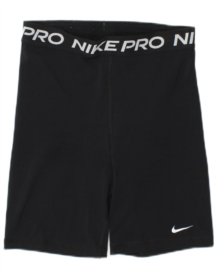 NIKE Short de sport Dri Fit Graphic pour femme UK 8 Small Noir