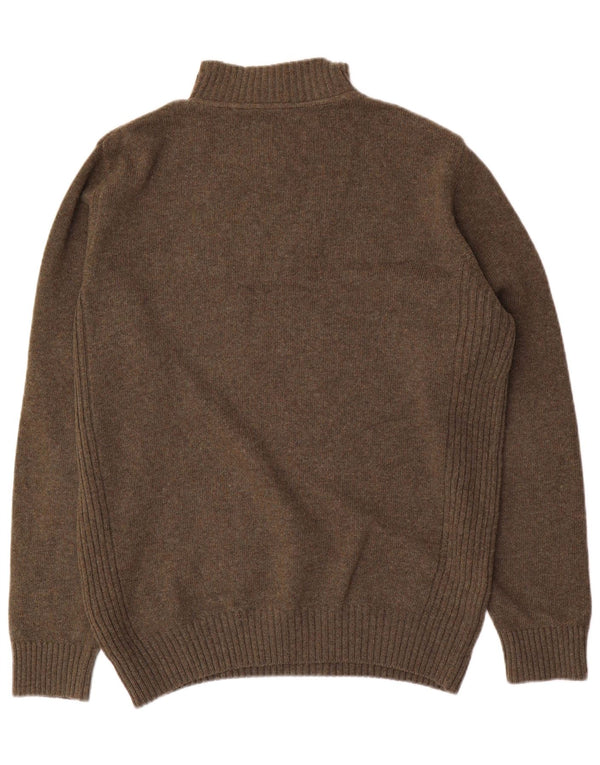 Barbour Pull col zippé pour homme en laine kaki grande taille