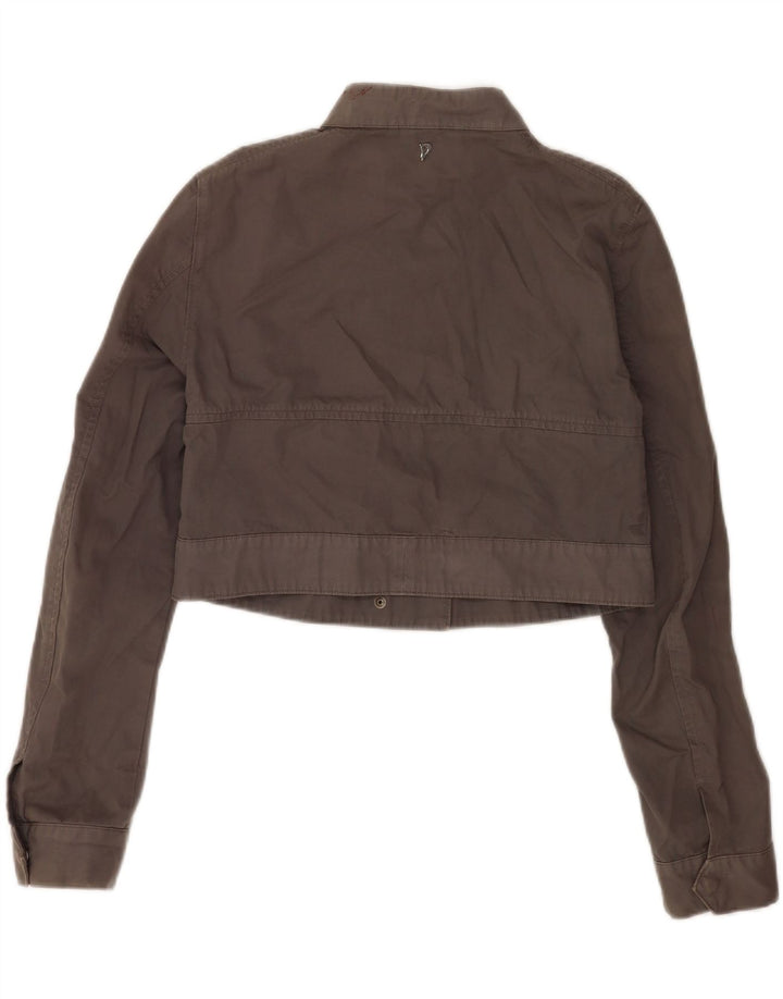 Dondup Veste Bomber Courte Femme IT 44 Coton Gris Moyen
