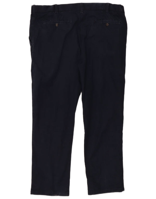 Marks & Spencer Pantalon Chino Droit Homme W42 L31 Bleu Marine Coton