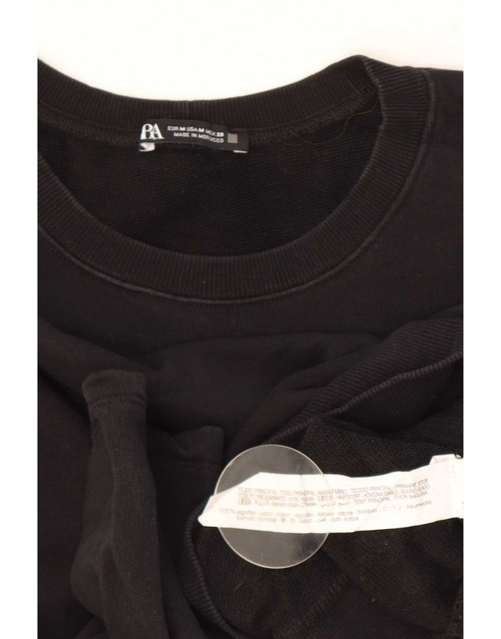 Zara Sweat-shirt pour femme UK 44 en coton noir moyen