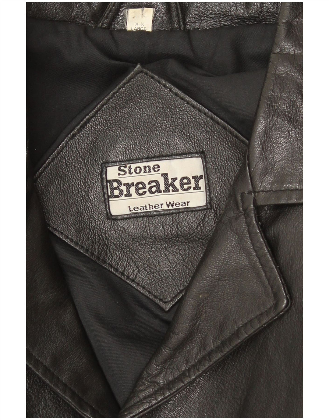 veste en cuir homme vintage UK 40 Grand Noir