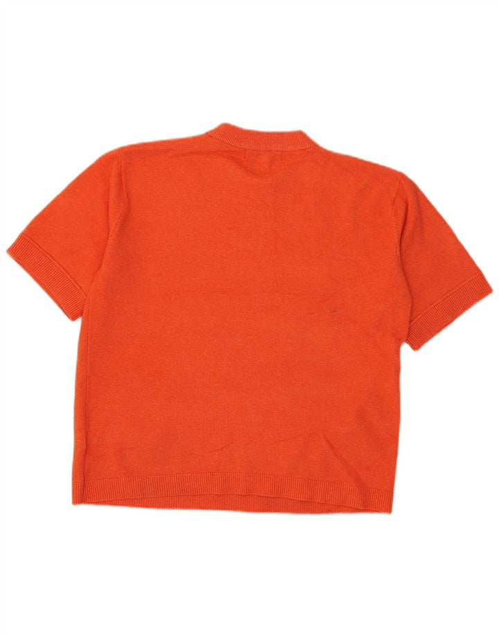 Marks & Spencer T-shirt surdimensionné pour femme UK 10 Small Orange Polyester