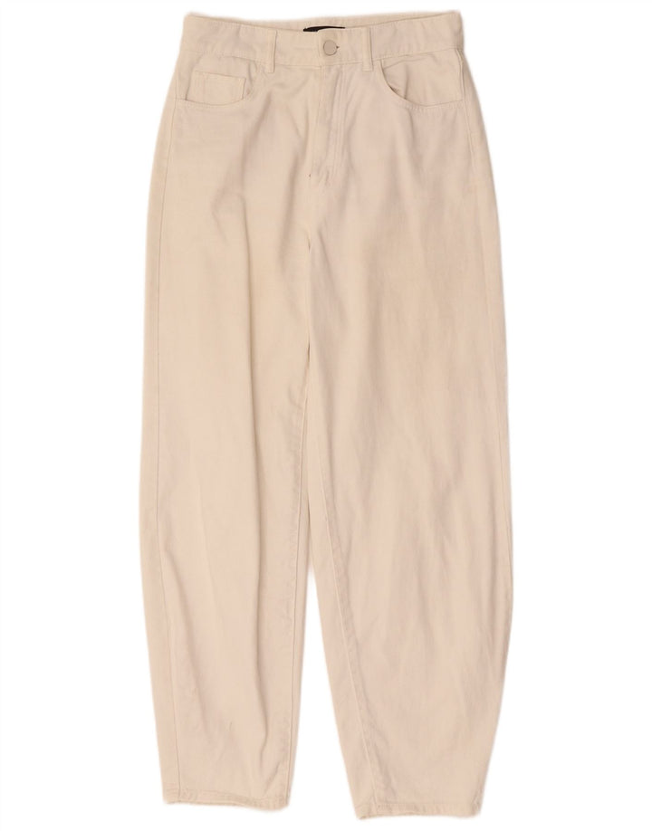 MASSIMO DUTTI Jean fuselé taille haute pour femme EU 36 XS W26 L28 Blanc