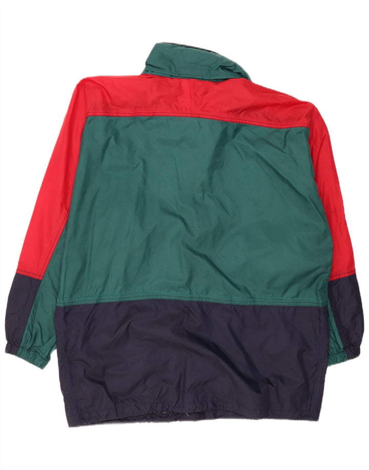 K-Way Veste de pluie surdimensionnée pour homme UK 40 Large Vert Colorblock Polyamide