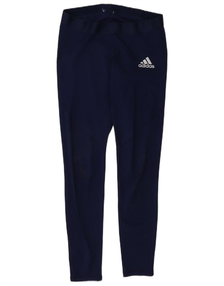 Adidas Leggings Femme UK 14 Bleu Marine Moyen