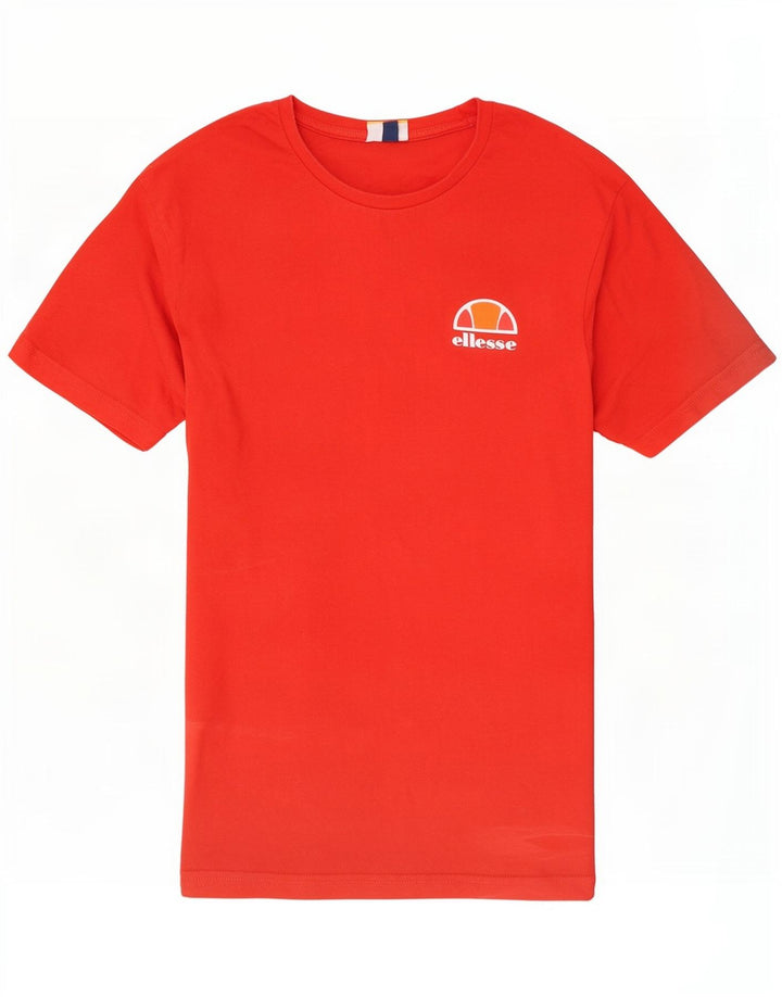 Ellesse T-Shirt Top XS Orange Coton Homme