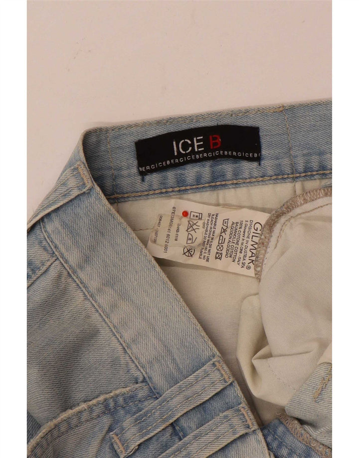 Iceberg Short cargo en jean W36 pour homme en coton bleu Taille L