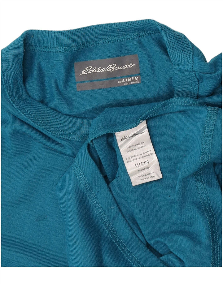 Eddie Bauer T-Shirt Garçon 14-15 Ans Grand Bleu Polyester