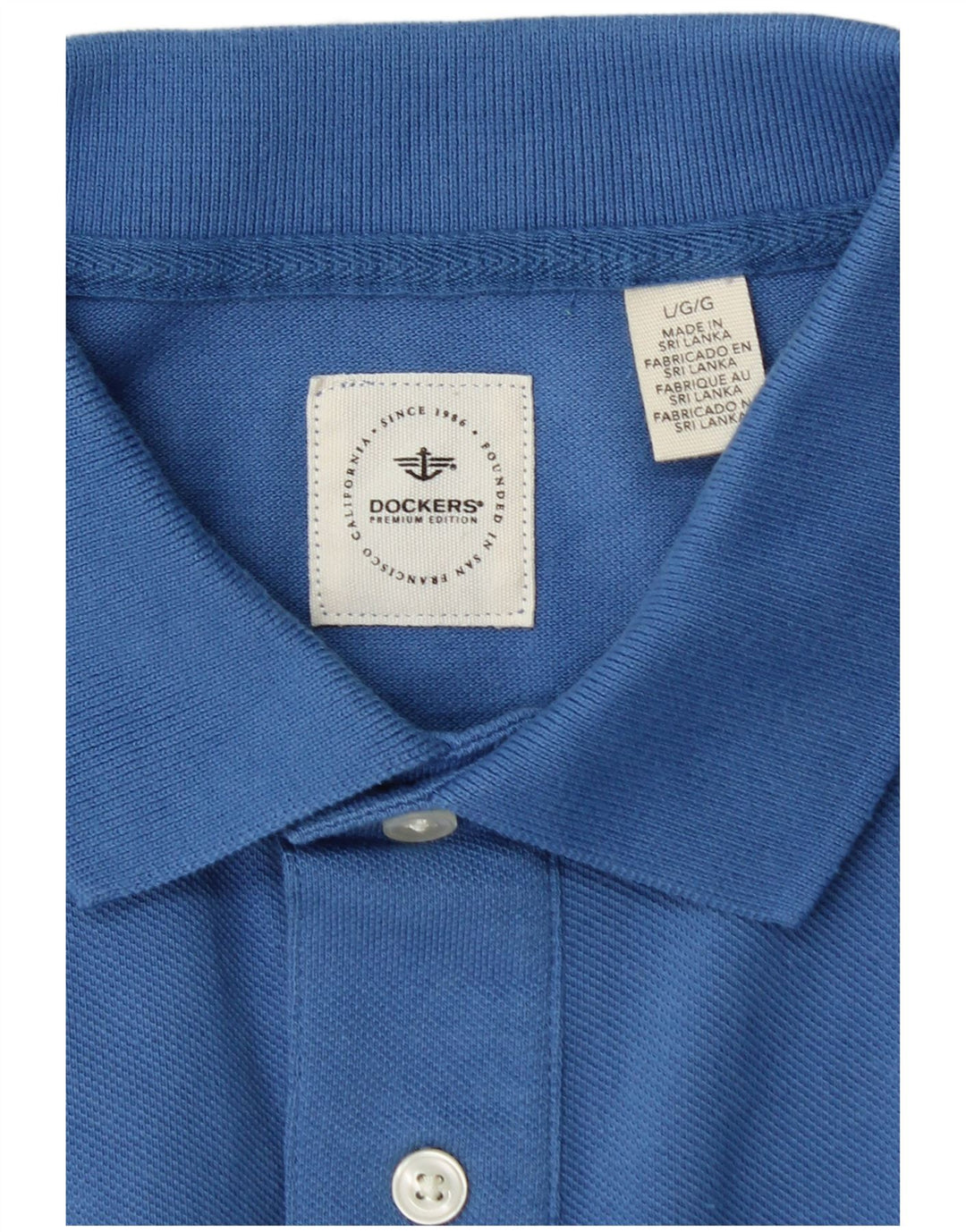 DOCKERS Polo Homme Grand Bleu Coton