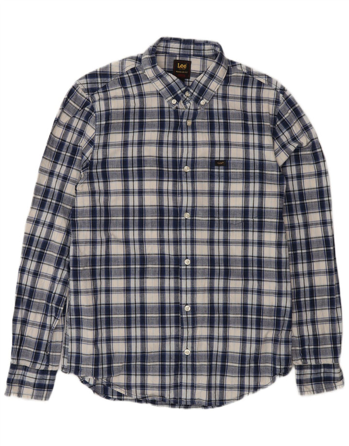 Lee Chemise Regular Fit Homme Bleu Moyen Carreaux Coton