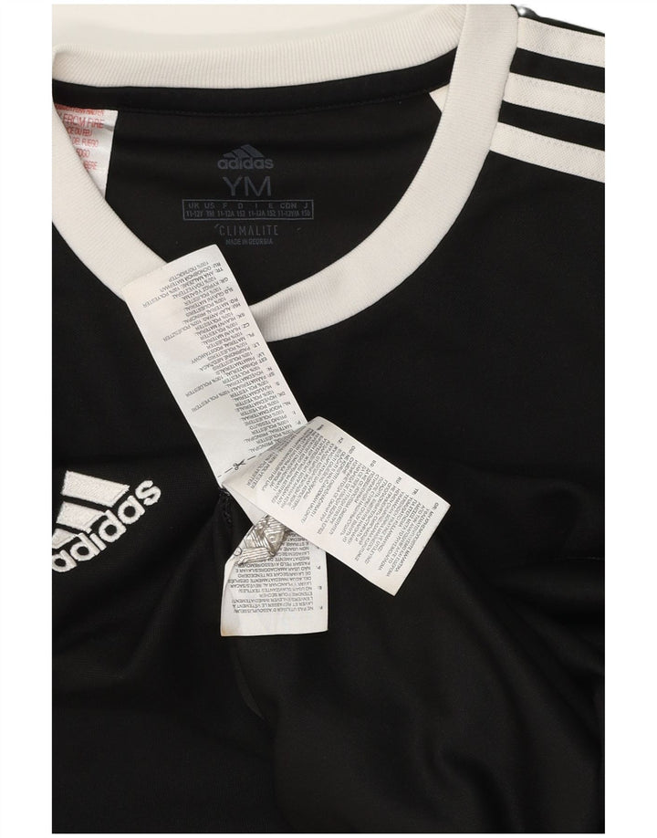 Adidas Garçon Climalite T-Shirt Top 11-12 ans Noir Moyen Polyester