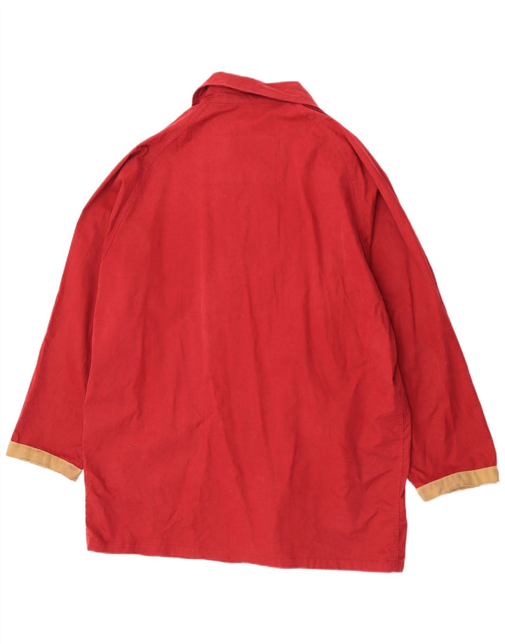 Polbot Veste utilitaire surdimensionnée pour femme UK 18 XL Rouge Colourblock Coton