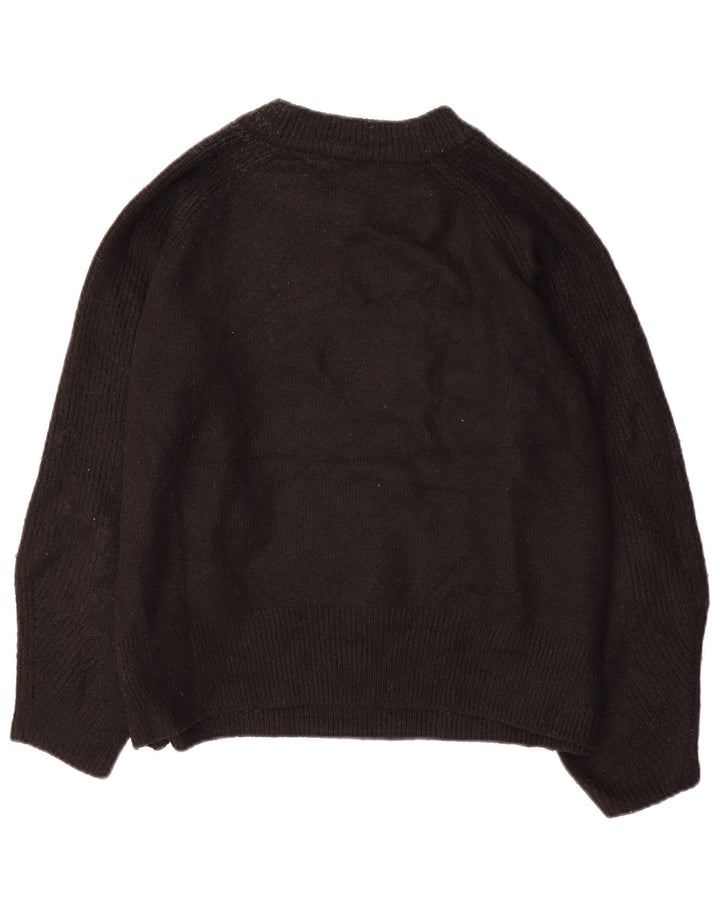 Marks & Spencer Pull surdimensionné à col rond pour femme UK 16 Large Noir