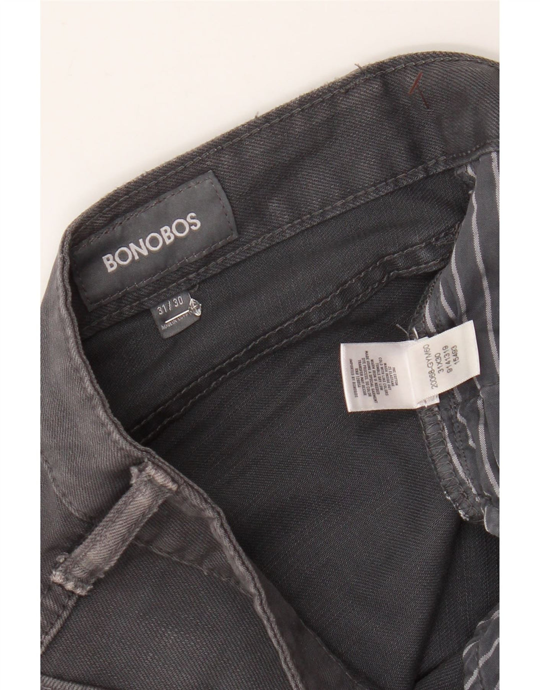 BONOBOS Jean Slim Homme W31 L30 Gris Coton
