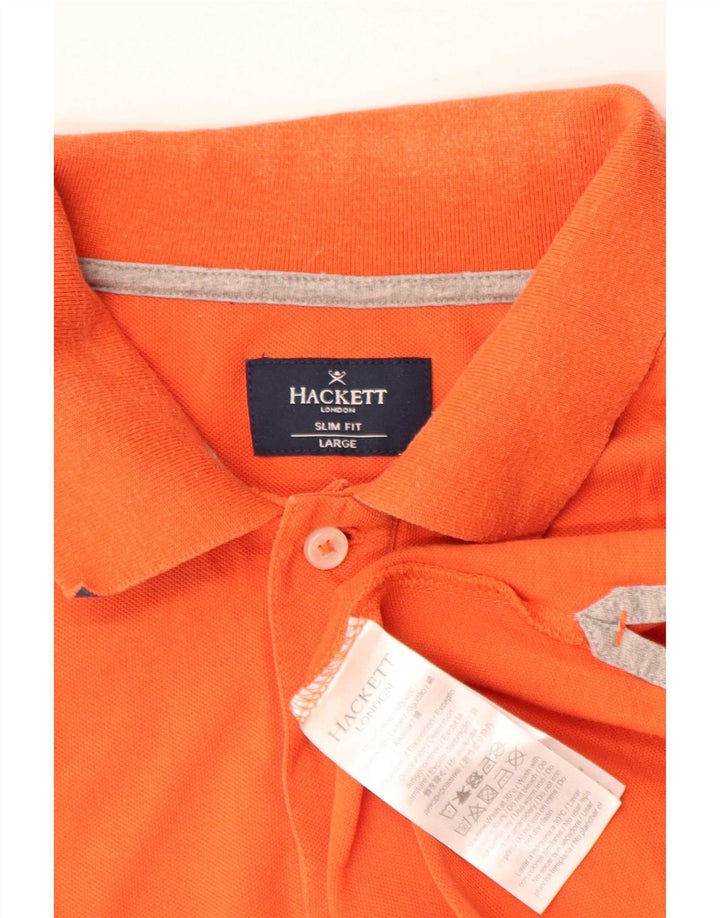 Hackett Polo Slim Fit Homme Grand Orange Coton