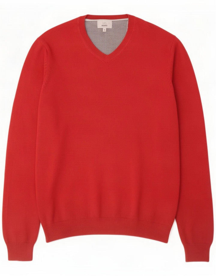 Marks & Spencer Pull col en V pour homme XL Rouge