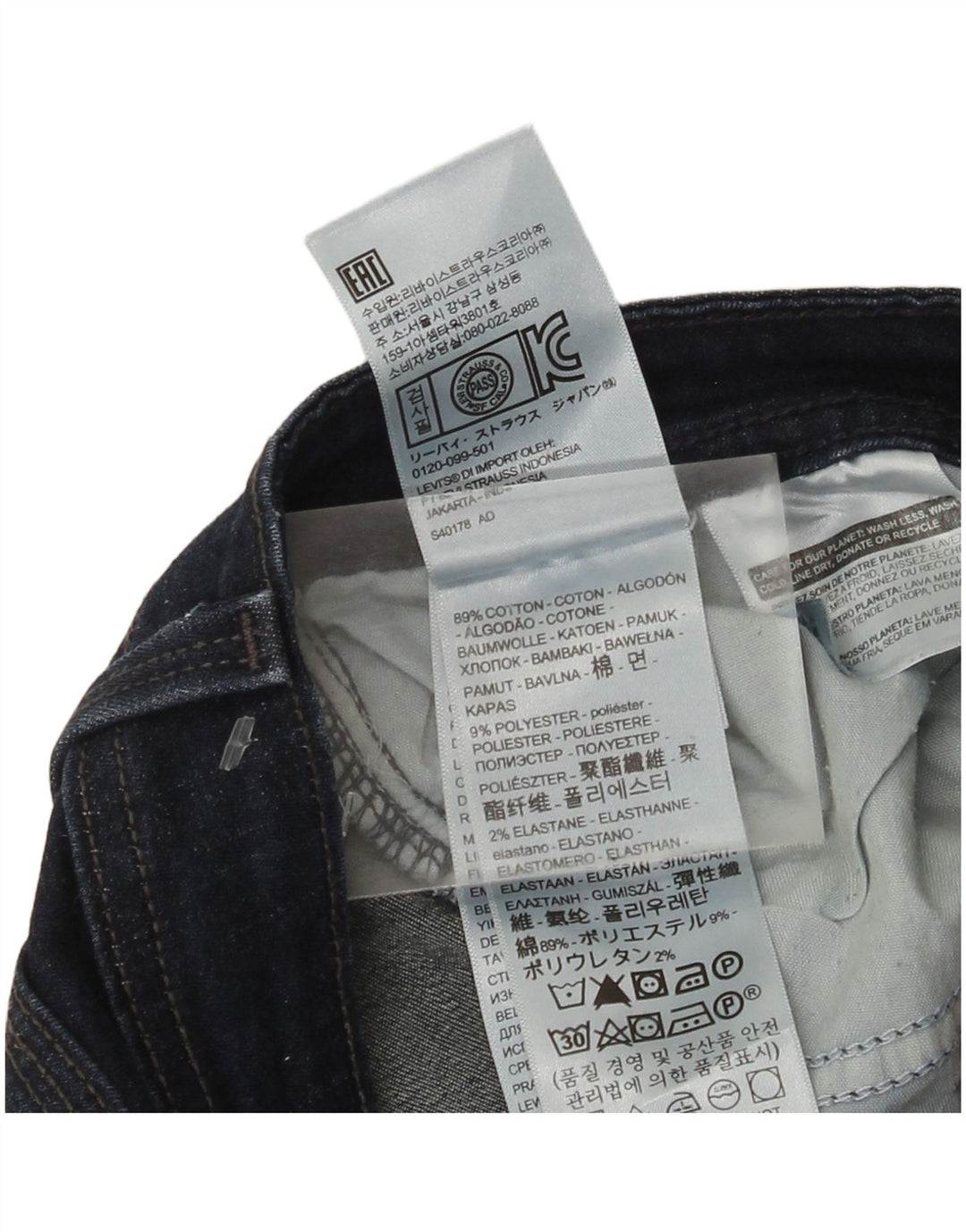 Levi's Jean 529 Curvy Bootcut Femme W31 L30 Bleu Marine Coton
