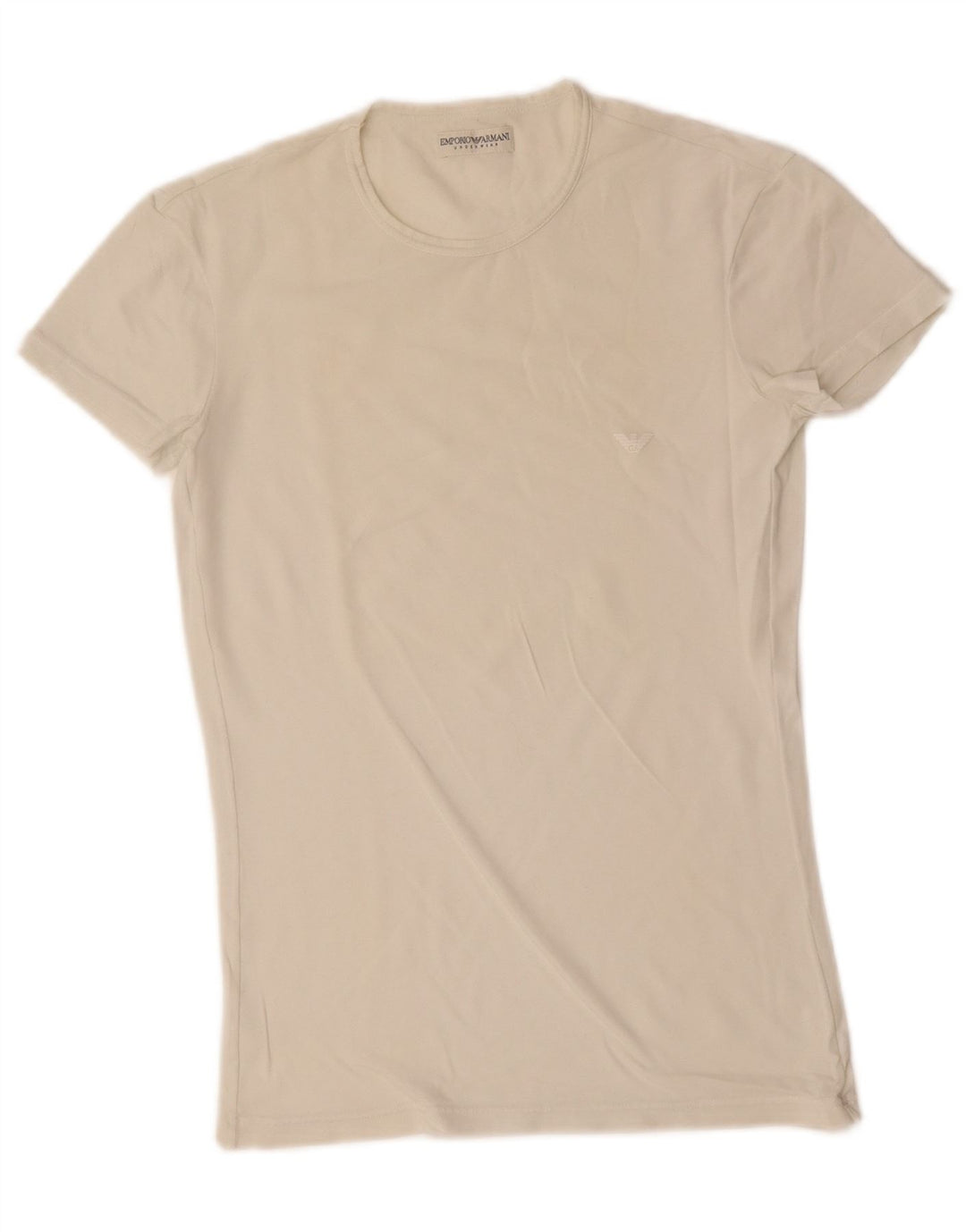 EMPORIO ARMANI T-Shirt Femme Top UK 10 Petit Blanc