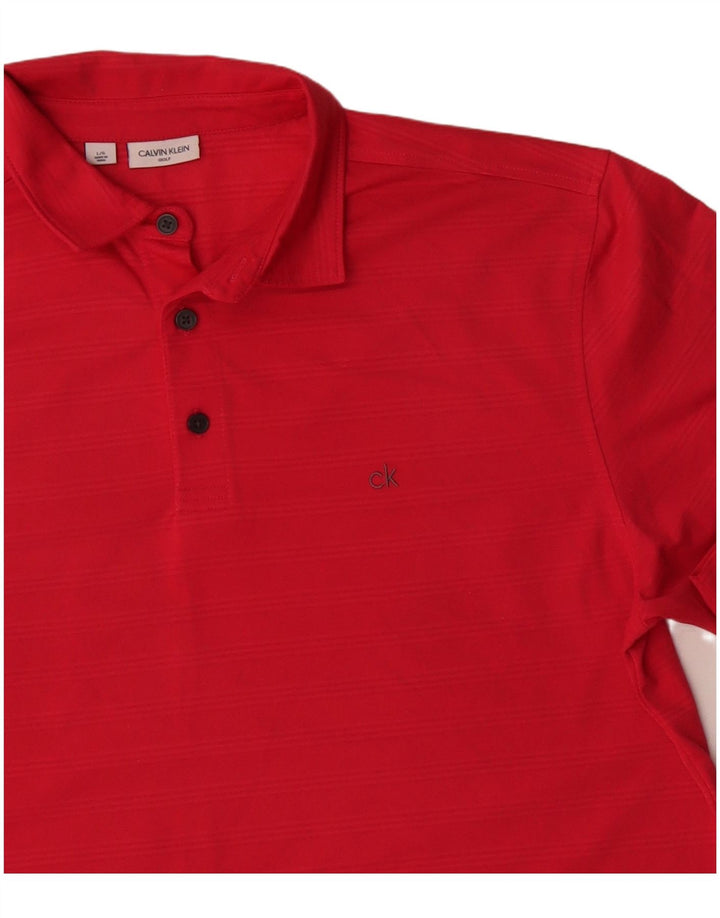 Calvin Klein Polo Homme Grand Rouge Polyester